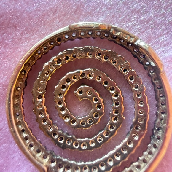 10 kt gold spiral pendant with CZ’s 4.6 g of gold - Picture 3 of 5